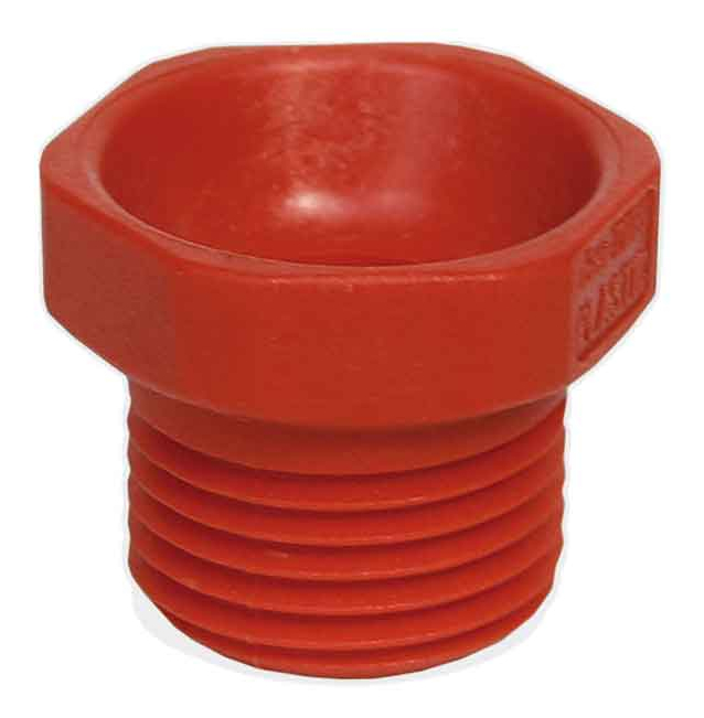 Düsenmutter 1/2" AG, PVC, rot