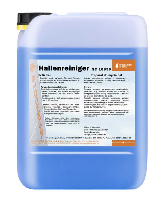 Hallenreiniger schaumarm SC 12850 mit Frischeduft (1 Kanister á 20 kg)