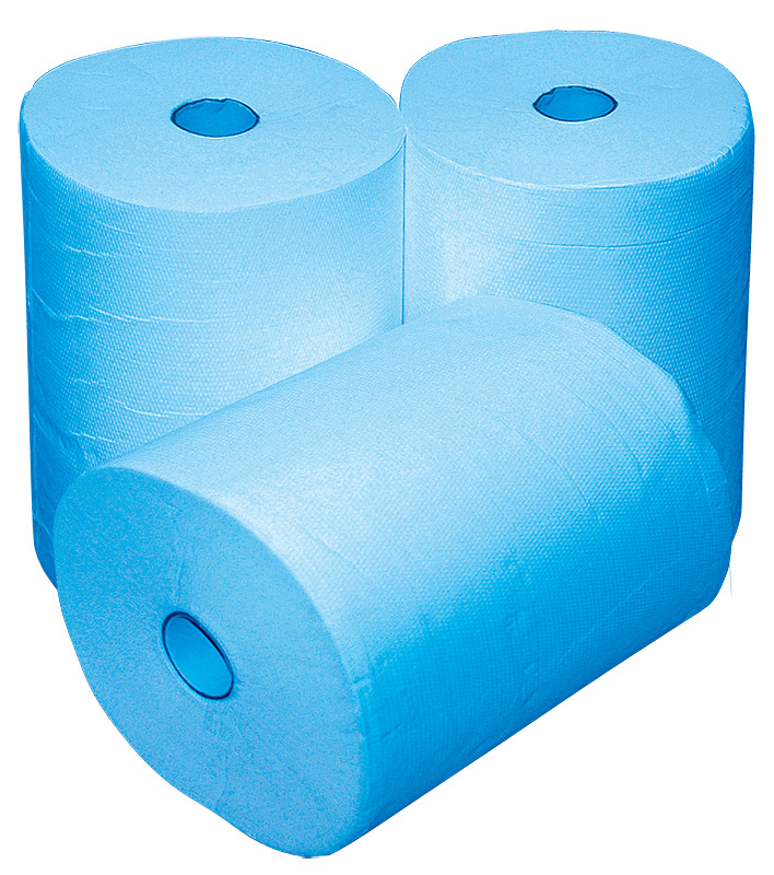 Werkstattrollen, blau, (h=36;d=38;kern=7), Inhalt 2 Rollen je 1000 Blatt